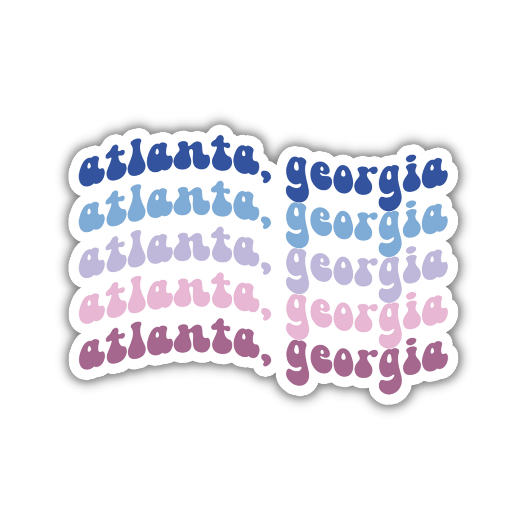 Atlanta, Georgia Retro Sticker