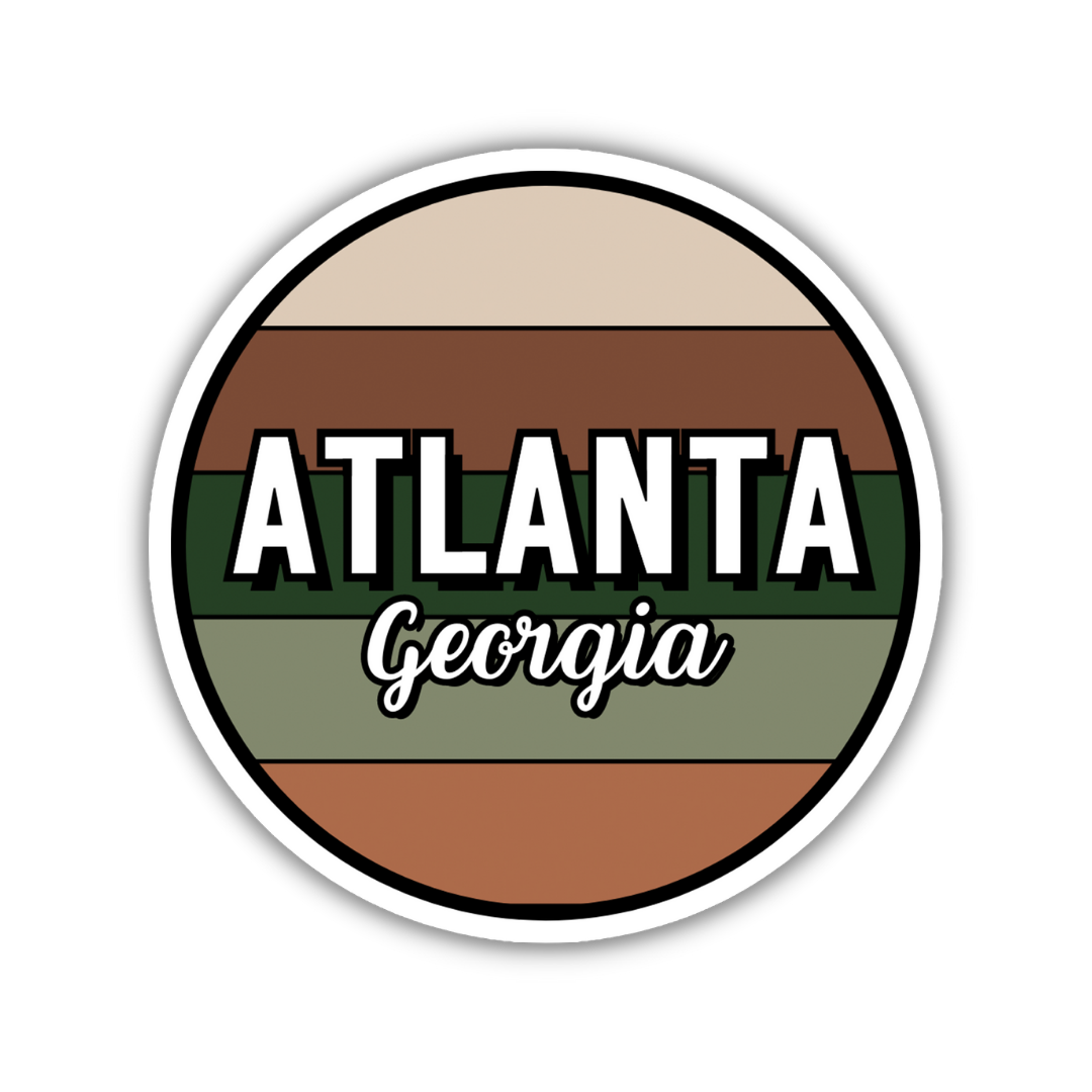 Atlanta, Georgia Circle Sticker