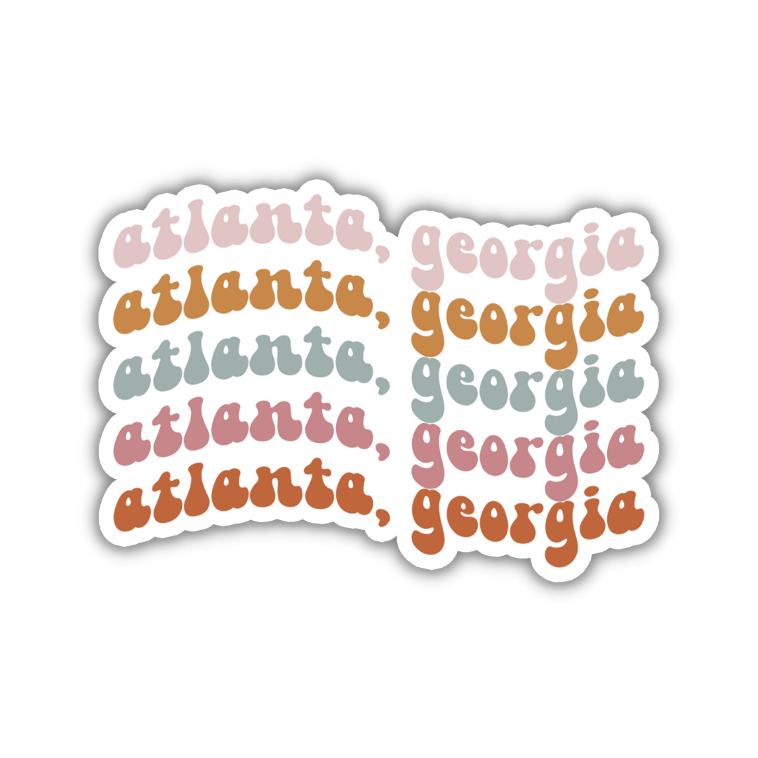 Atlanta, Georgia Retro Sticker