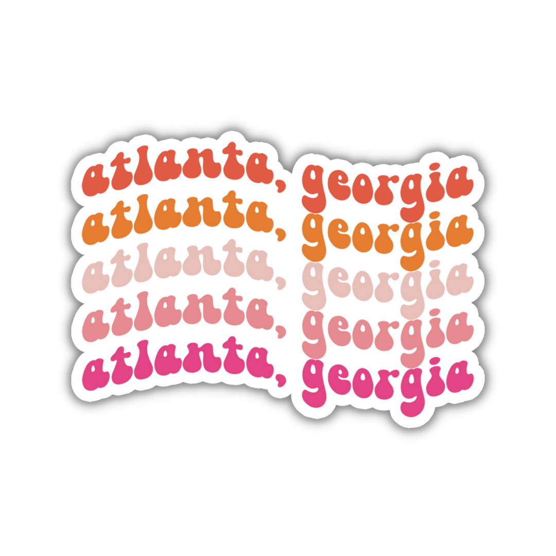 Atlanta, Georgia Retro Sticker