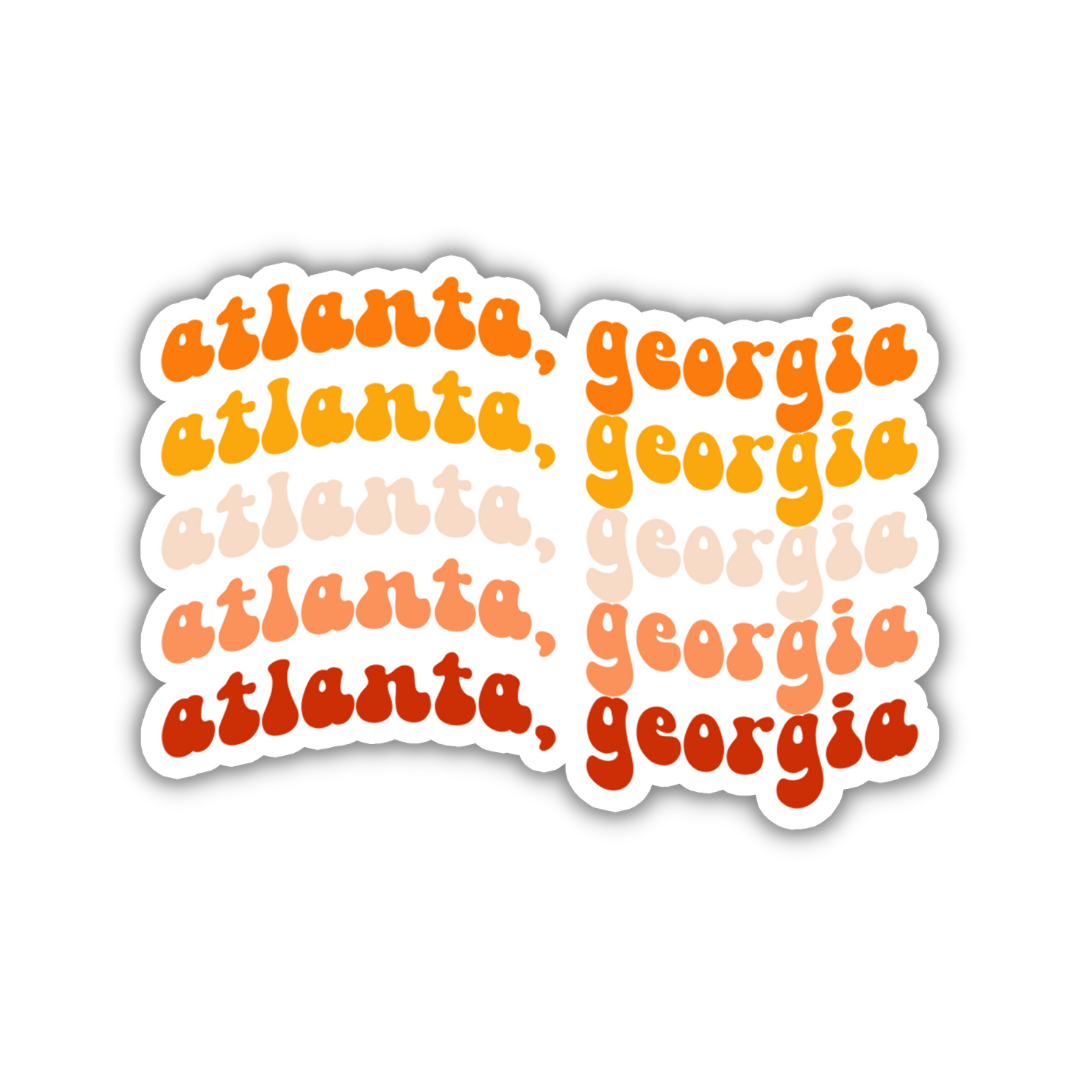 Atlanta, Georgia Retro Sticker