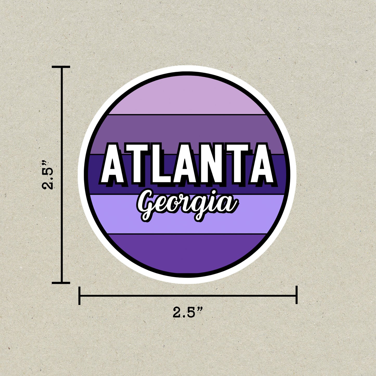 Atlanta, Georgia Circle Sticker