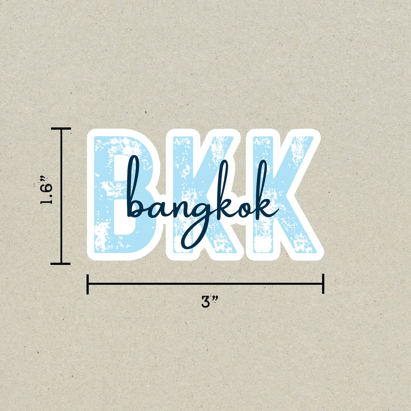 BKK Bangkok Airport Code Sticker
