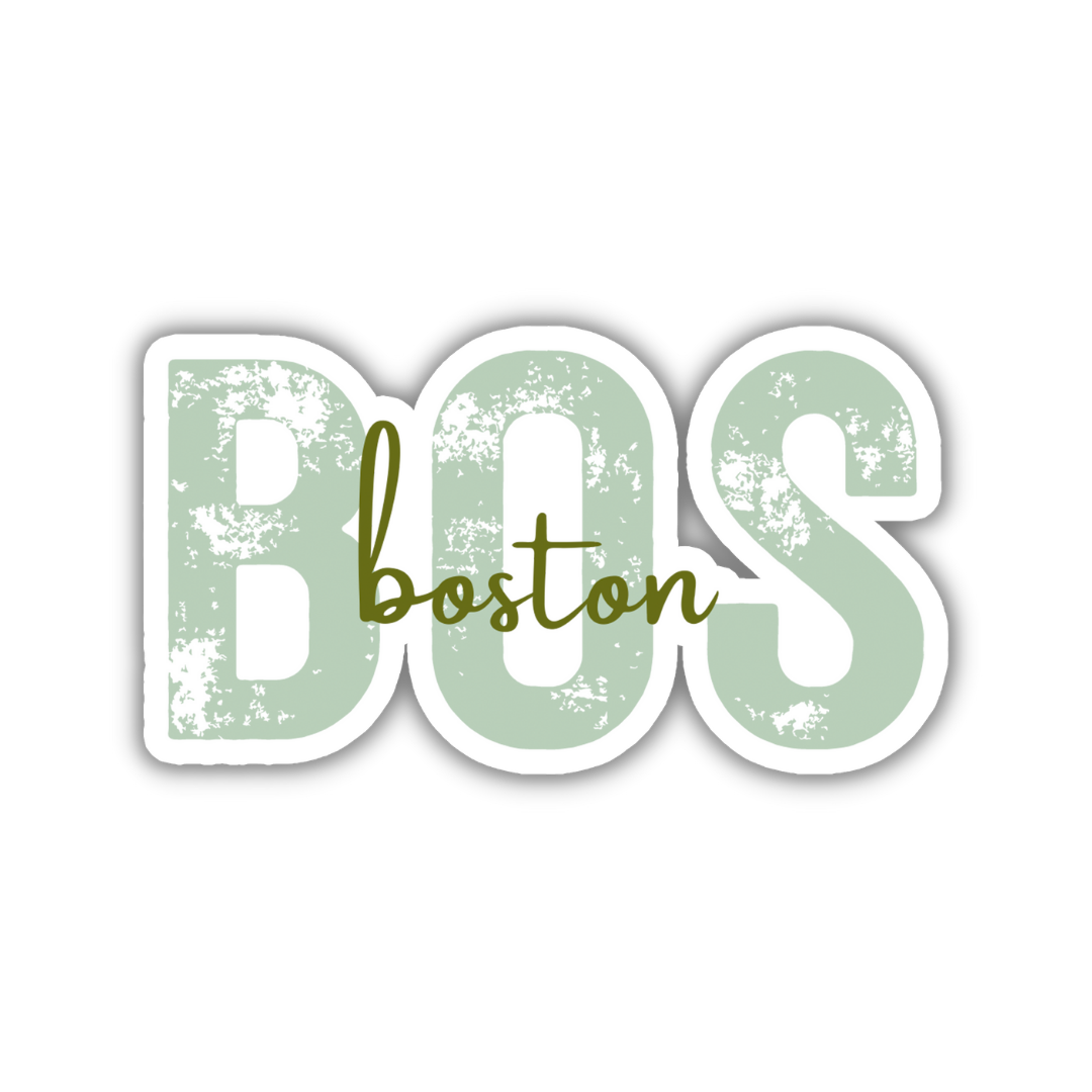 BOS Boston Airport Code Sticker