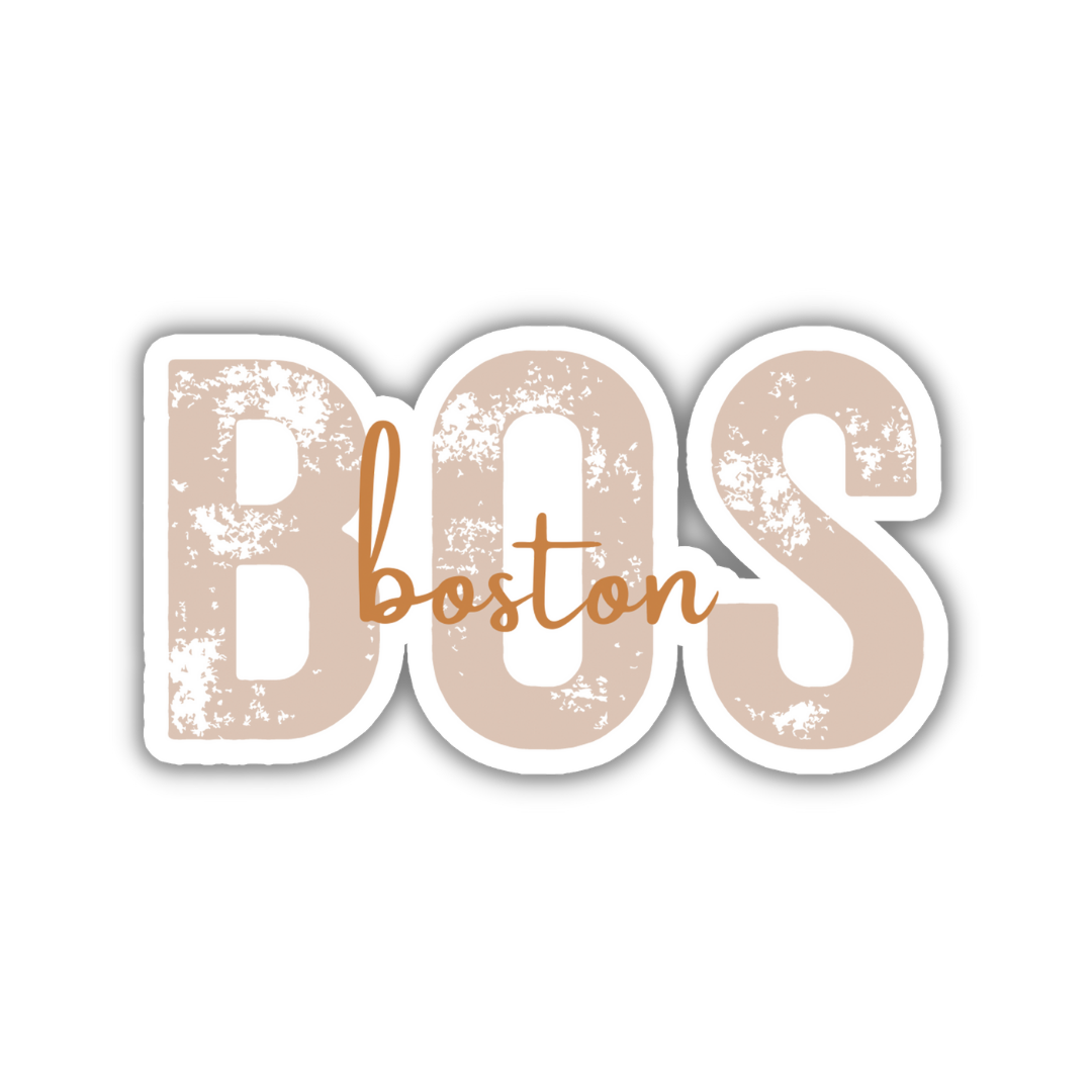 BOS Boston Airport Code Sticker