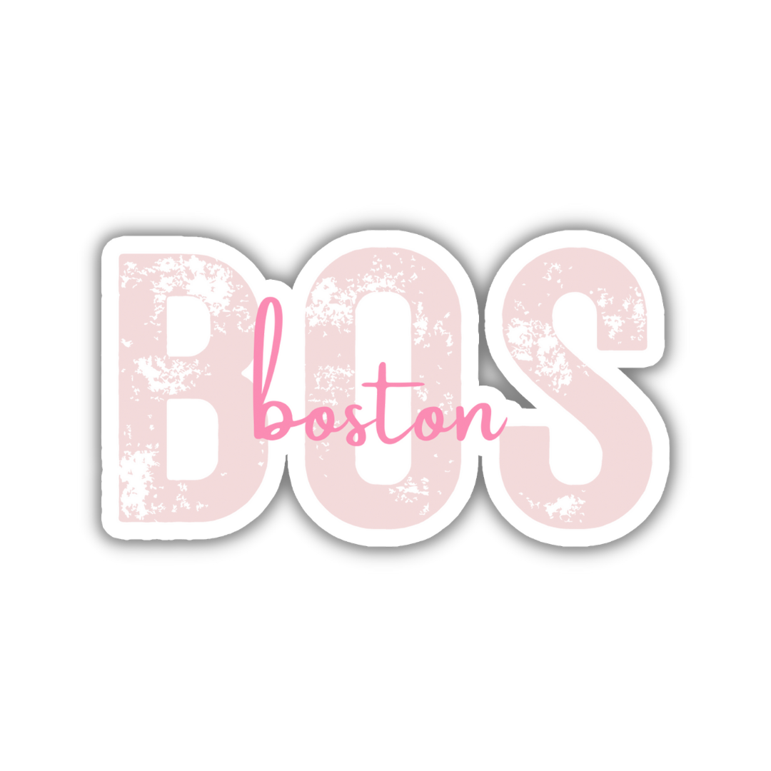 BOS Boston Airport Code Sticker