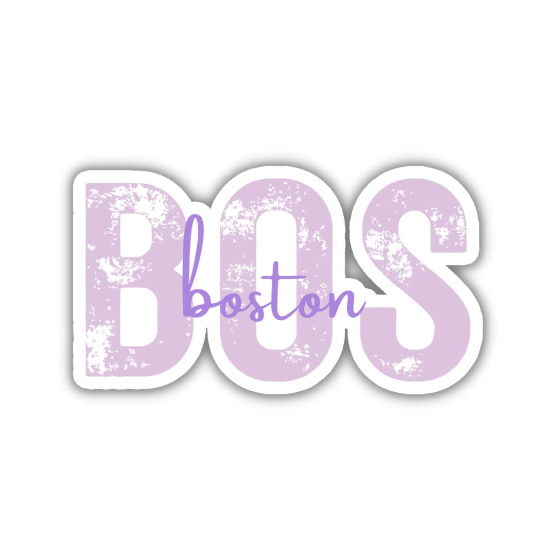 BOS Boston Airport Code Sticker