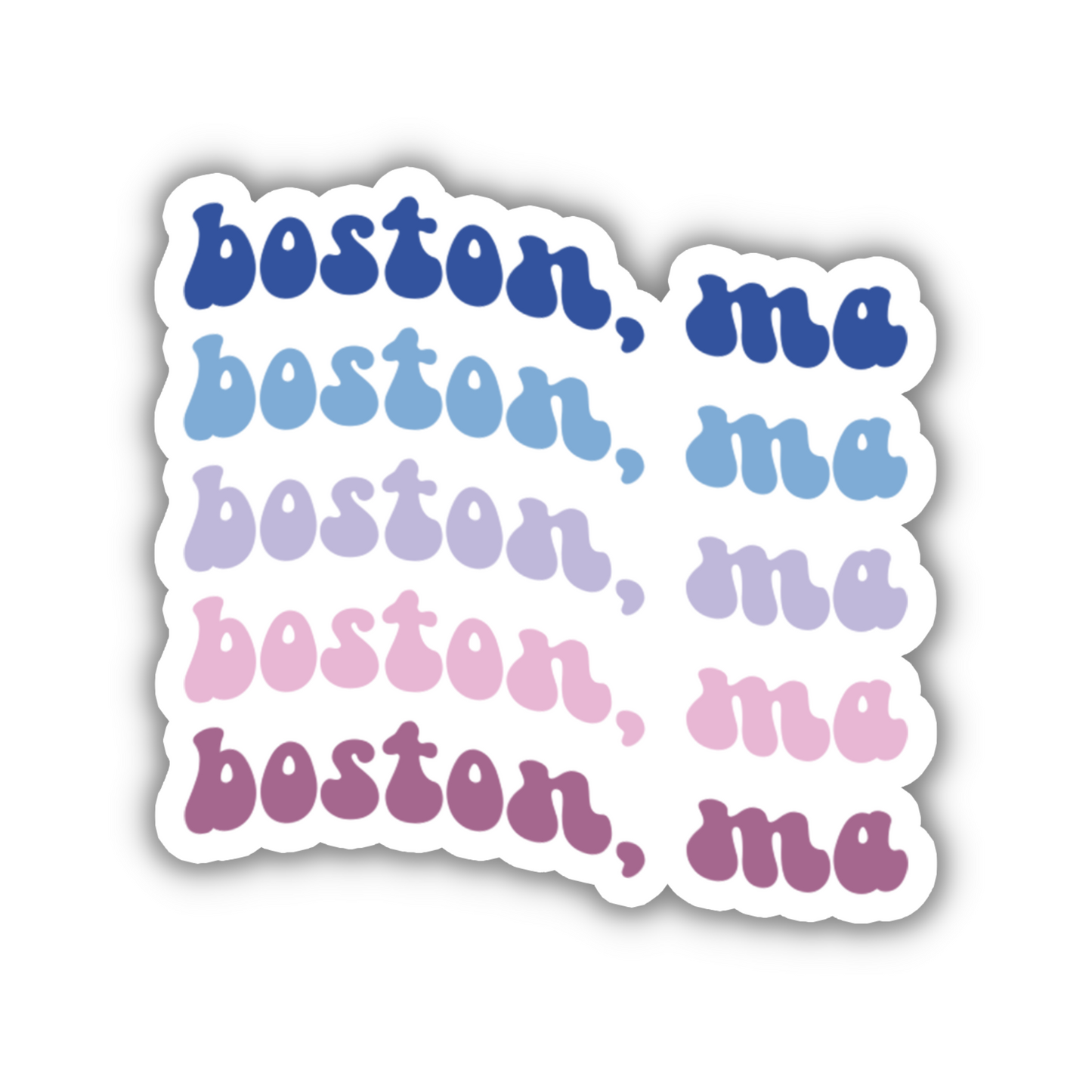 Boston, MA Retro Sticker