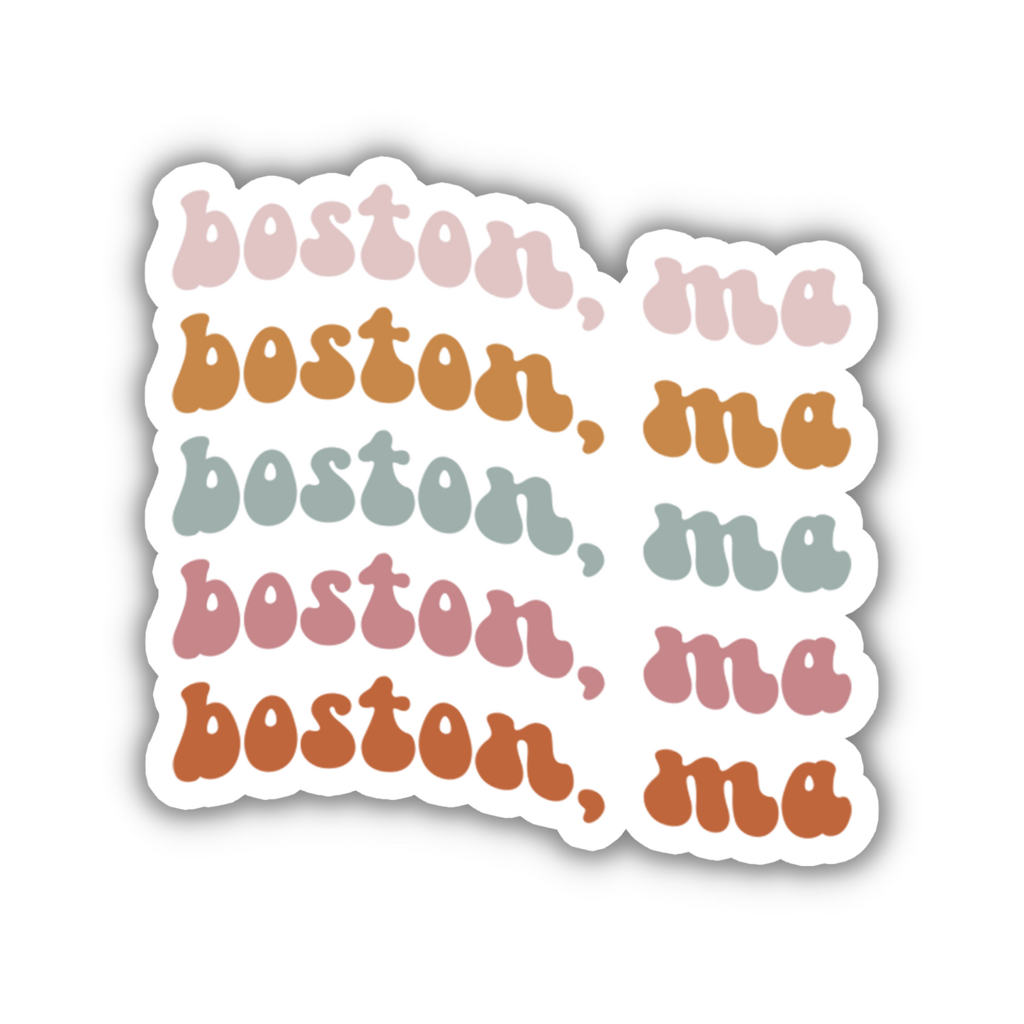 Boston, MA Retro Sticker