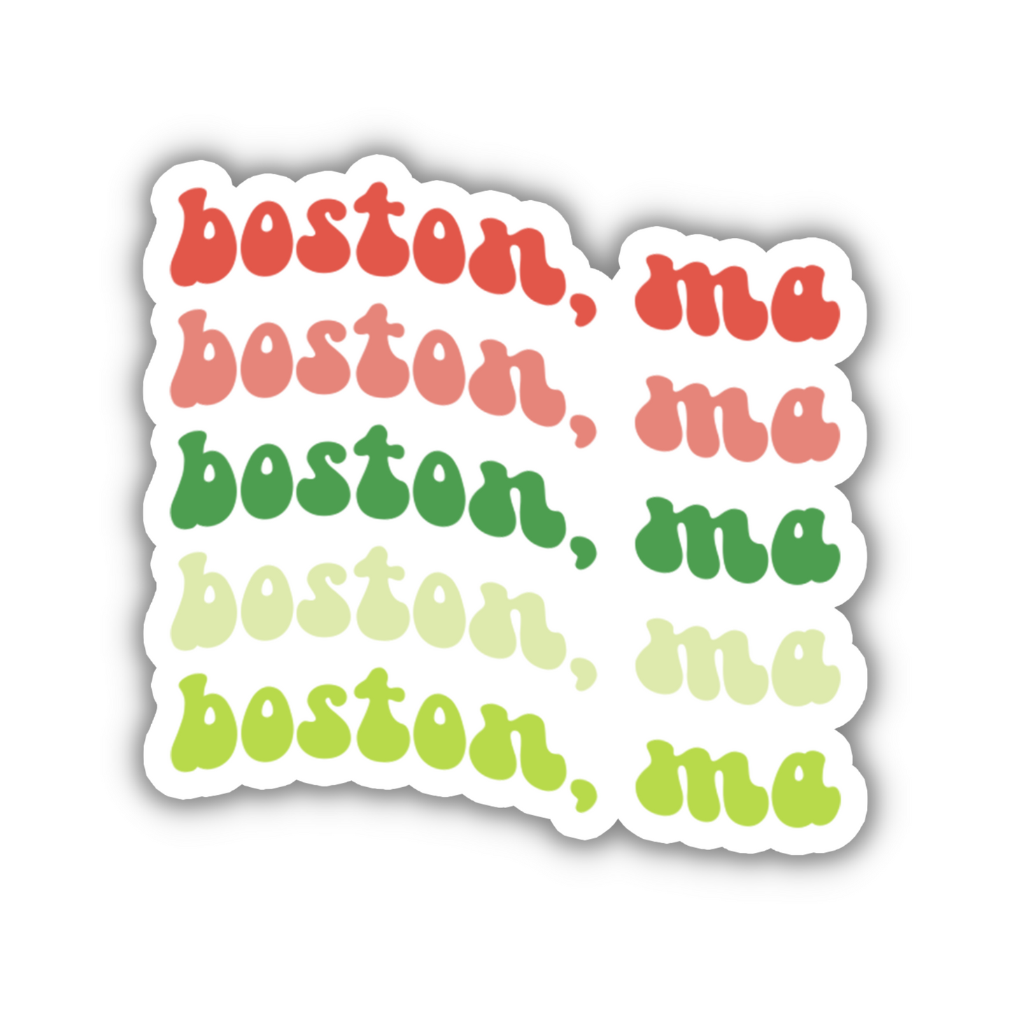 Boston, MA Retro Sticker