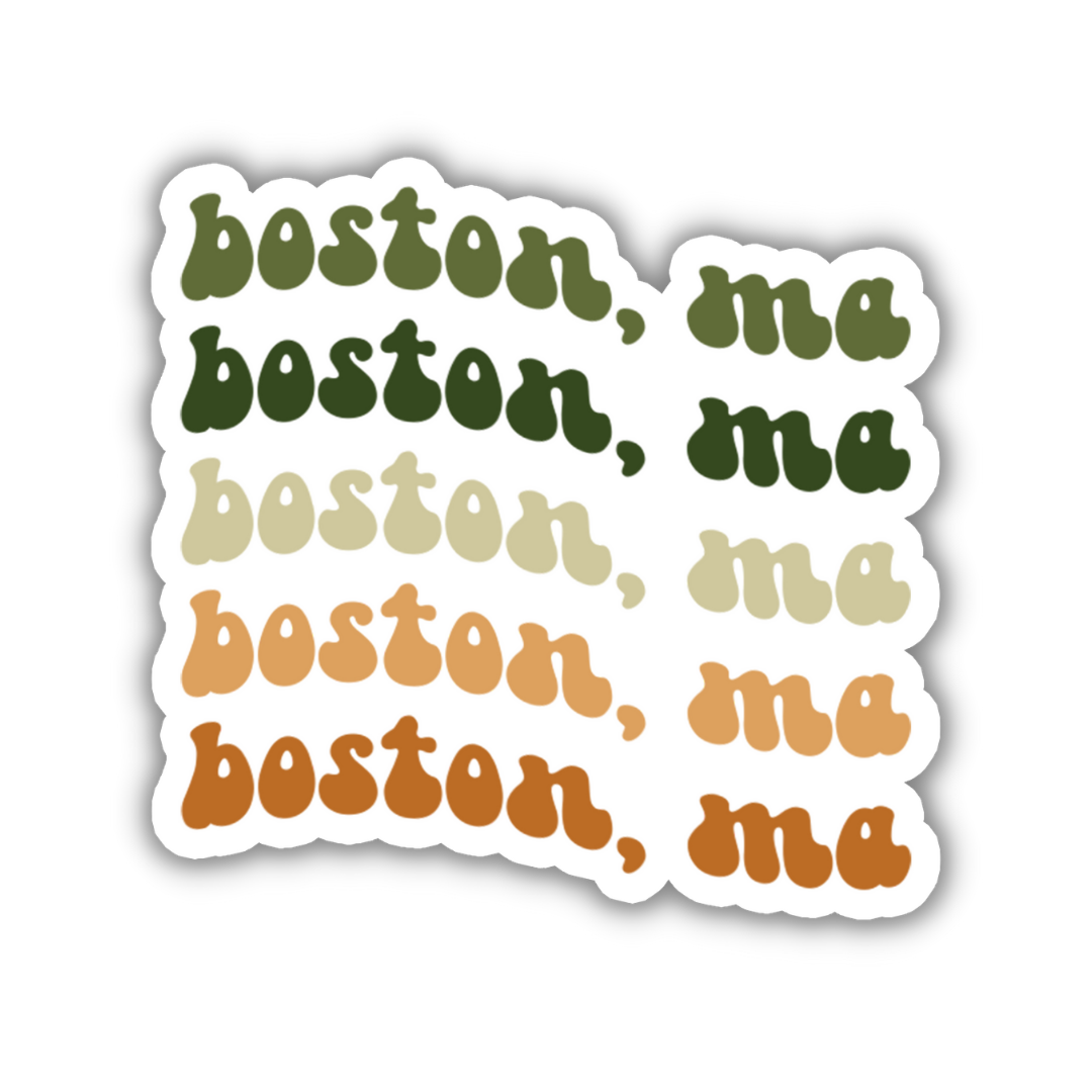 Boston, MA Retro Sticker