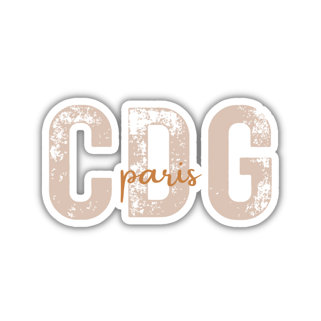 CDG Paris Airport Code Sticker