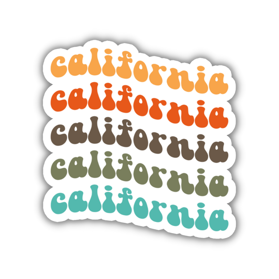 California Retro Sticker