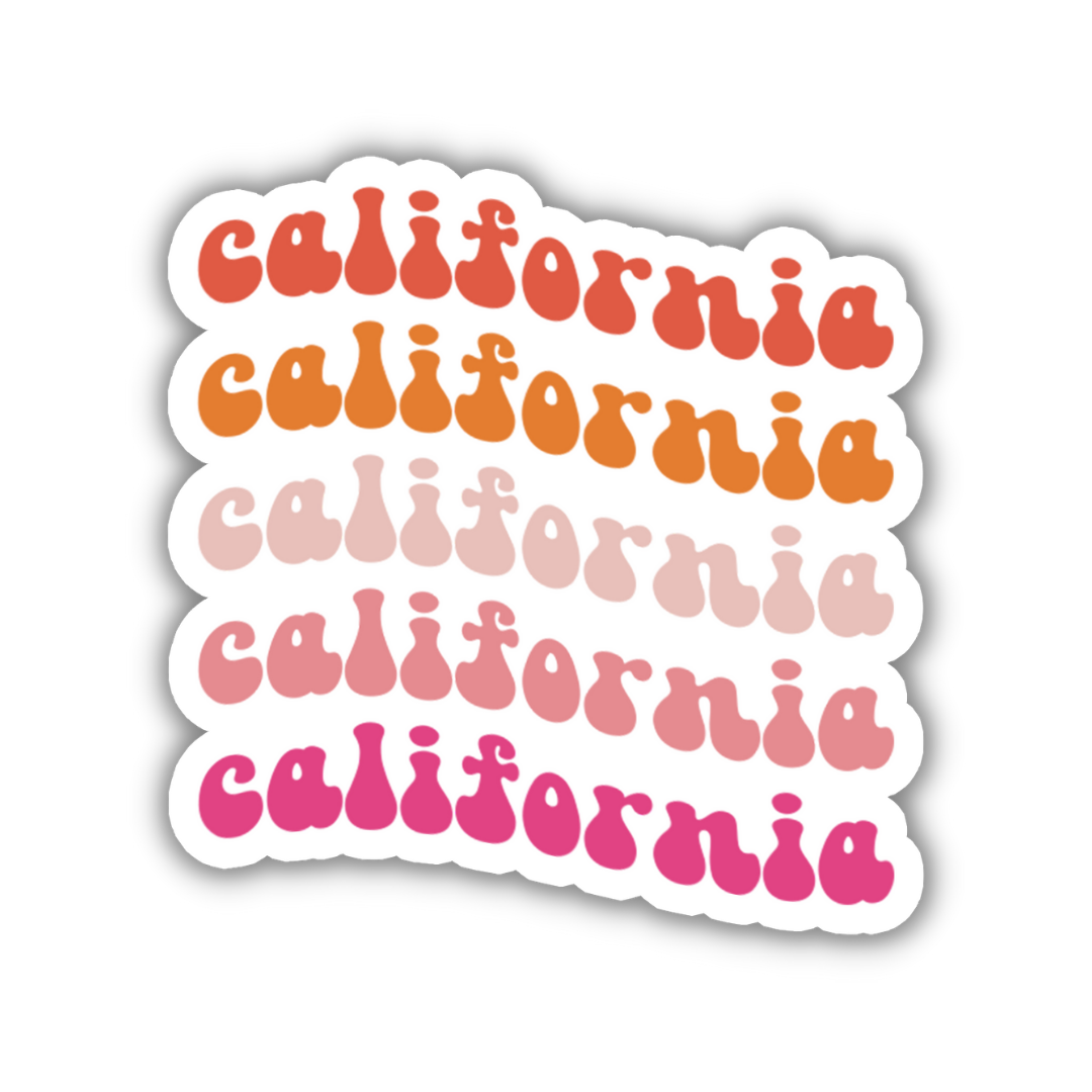 California Retro Sticker