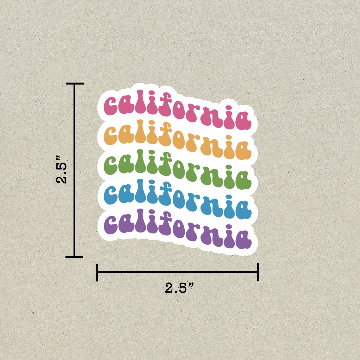 California Retro Sticker