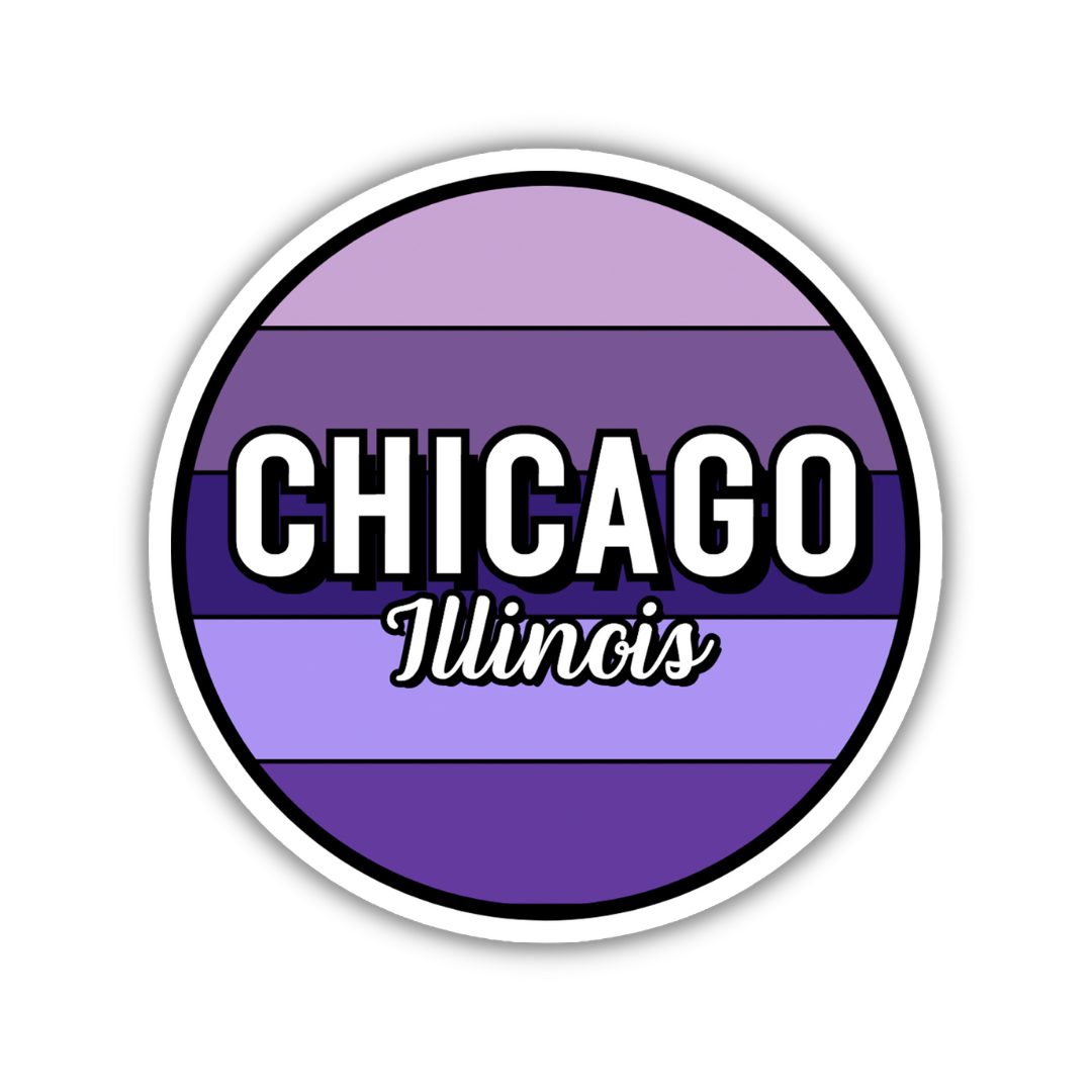 Chicago, Illinois Circle Sticker