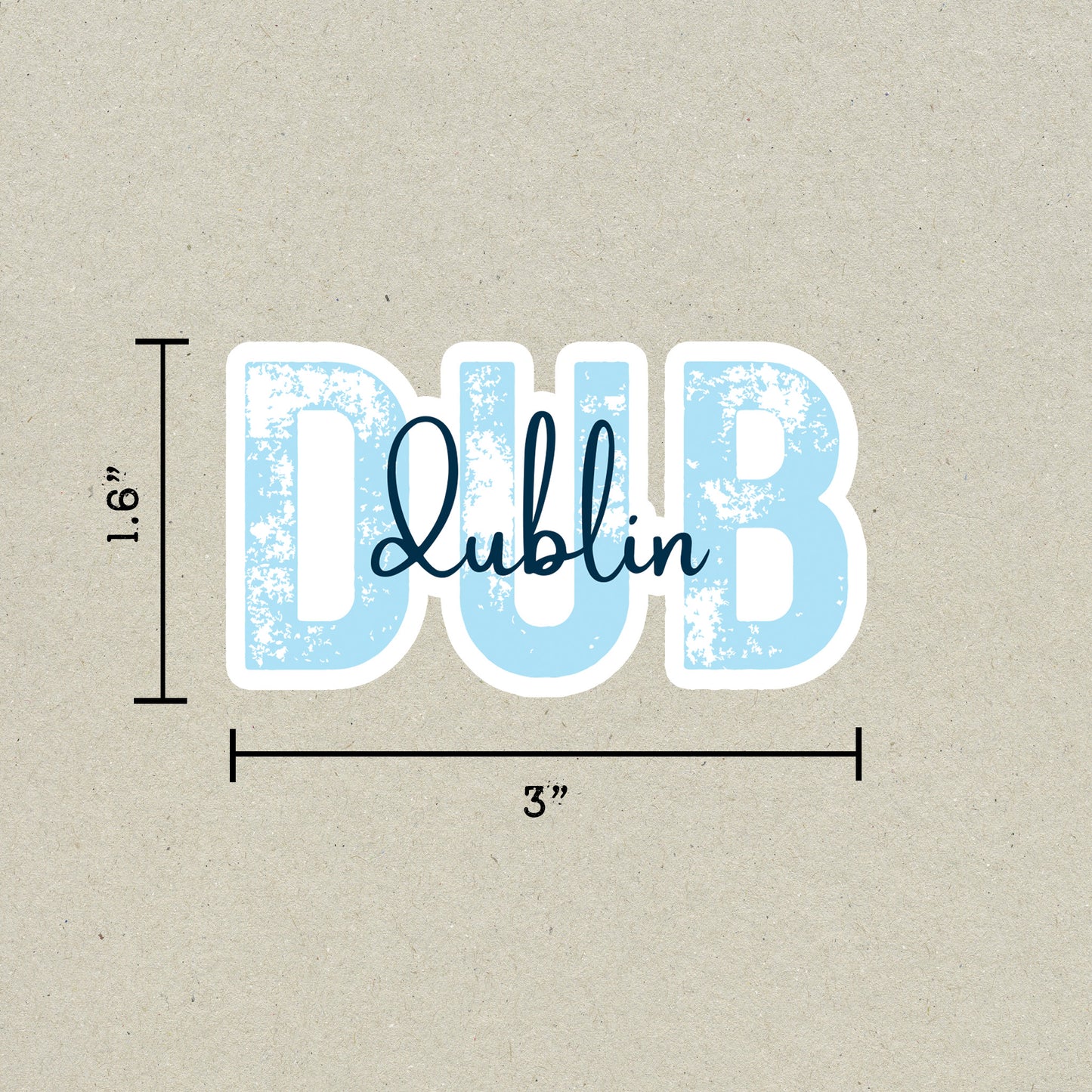 DUB Dublin Airport Code Sticker