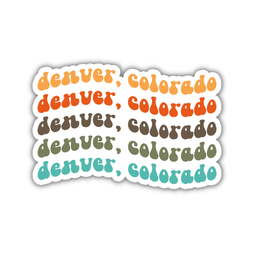 Denver, Colorado Retro Sticker