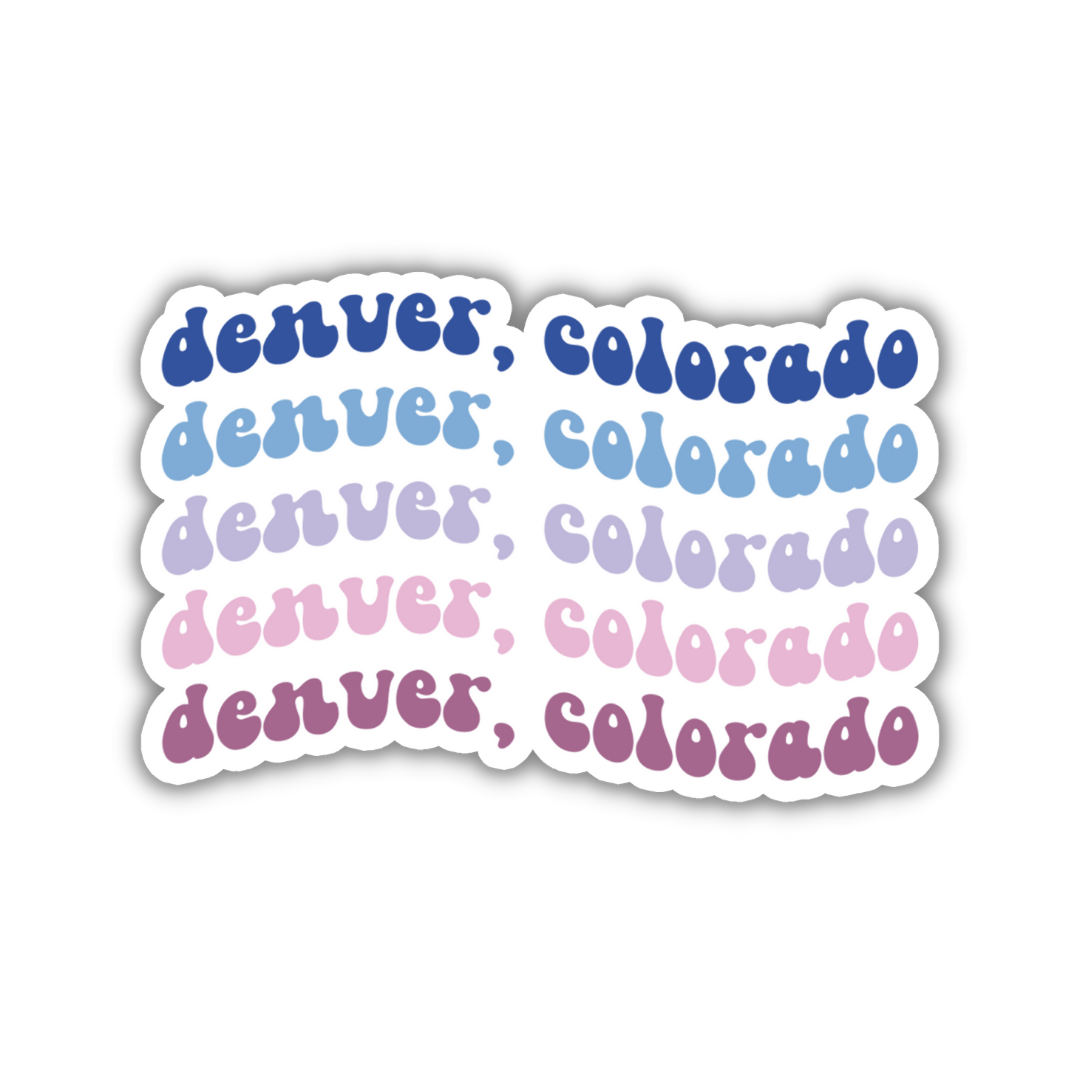 Denver, Colorado Retro Sticker