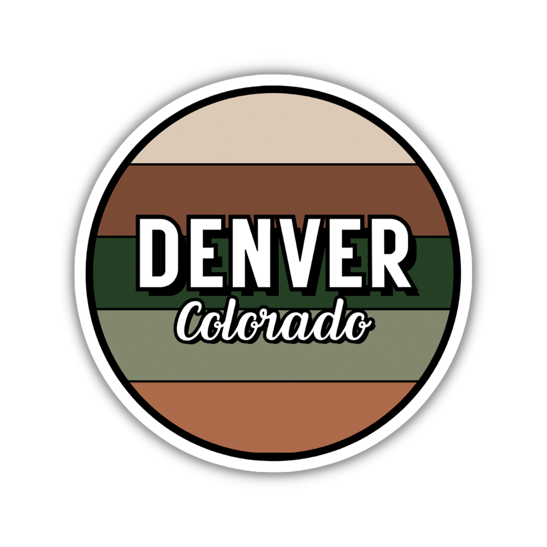 Denver, Colorado Circle Sticker