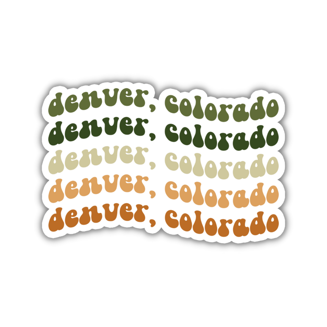 Denver, Colorado Retro Sticker
