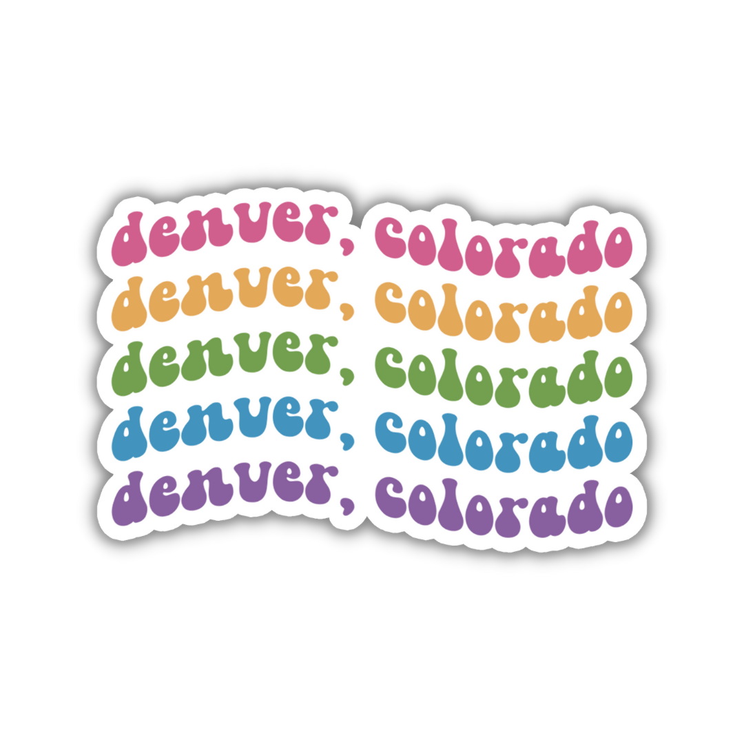Denver, Colorado Retro Sticker