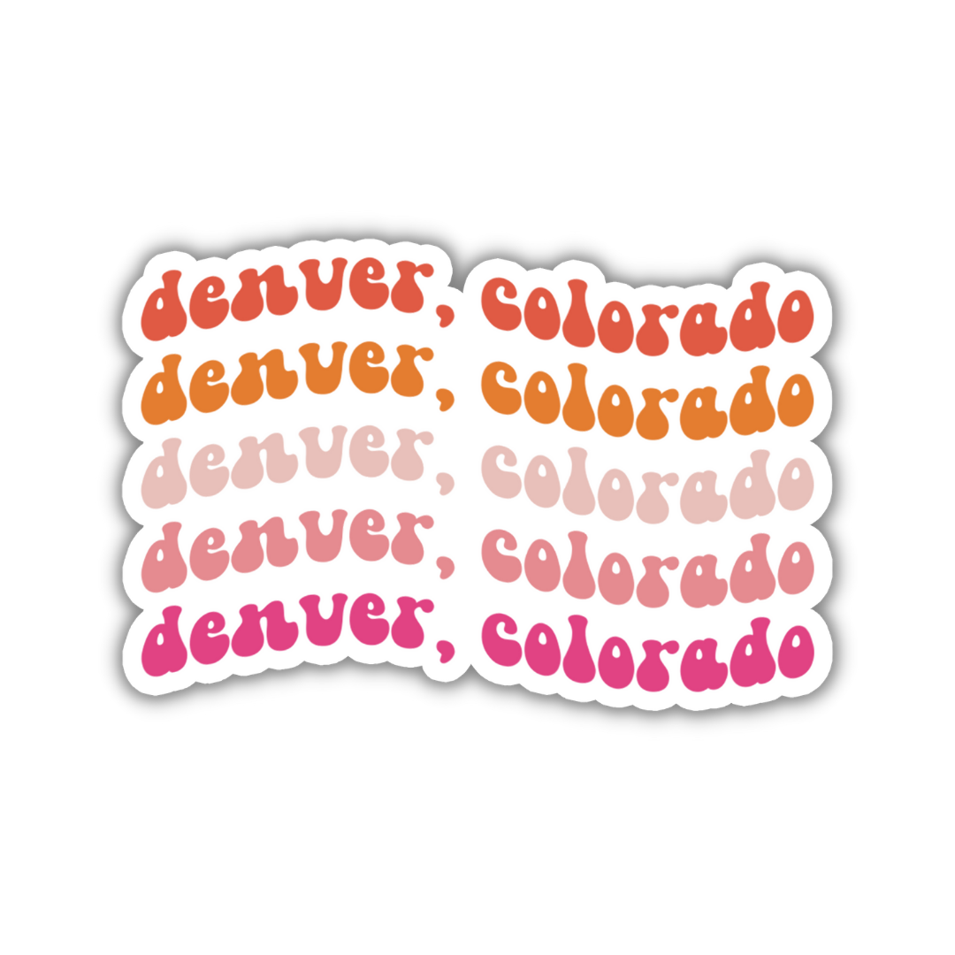 Denver, Colorado Retro Sticker