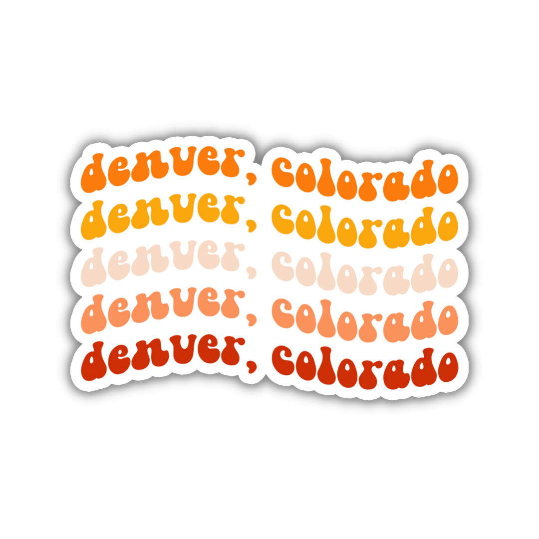 Denver, Colorado Retro Sticker