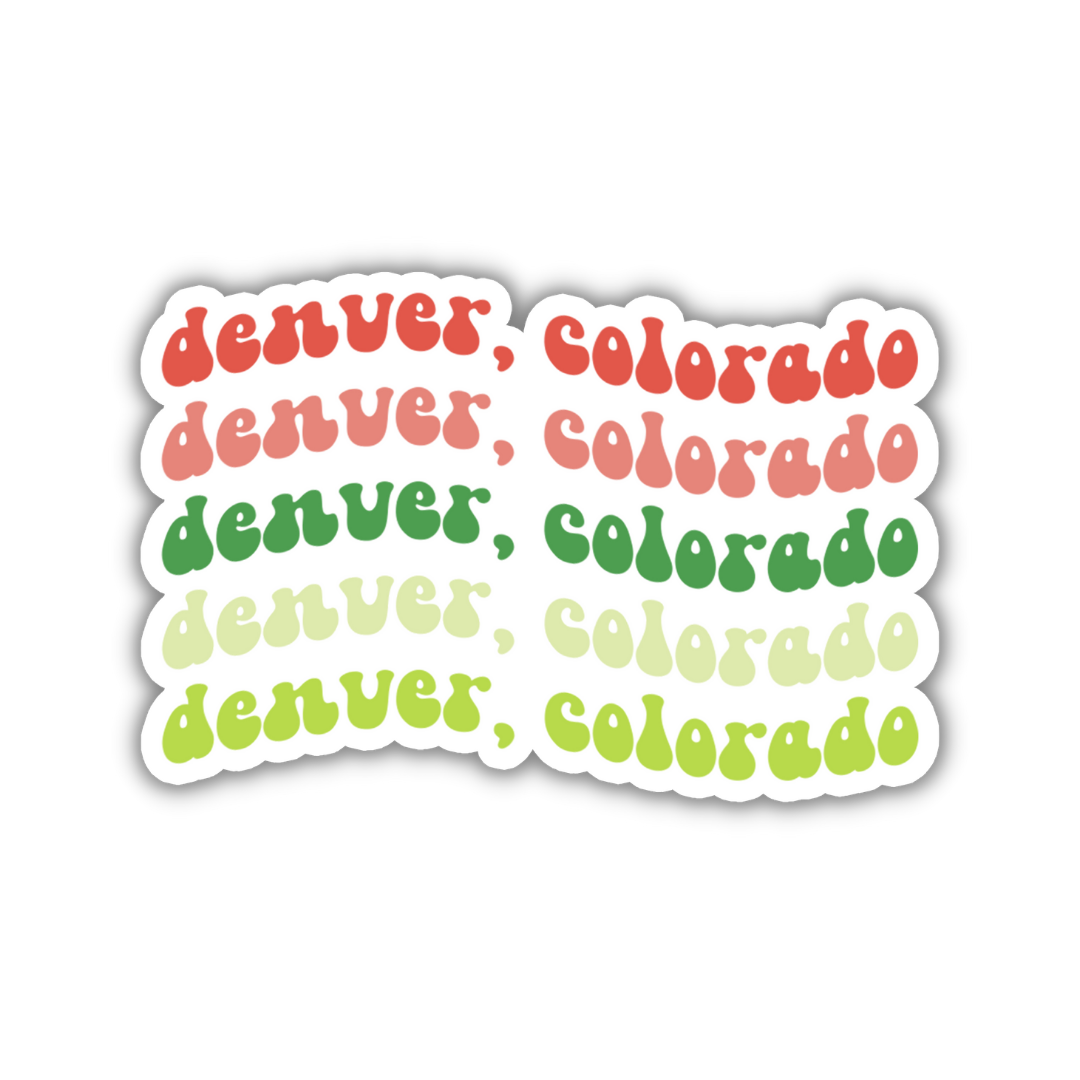 Denver, Colorado Retro Sticker