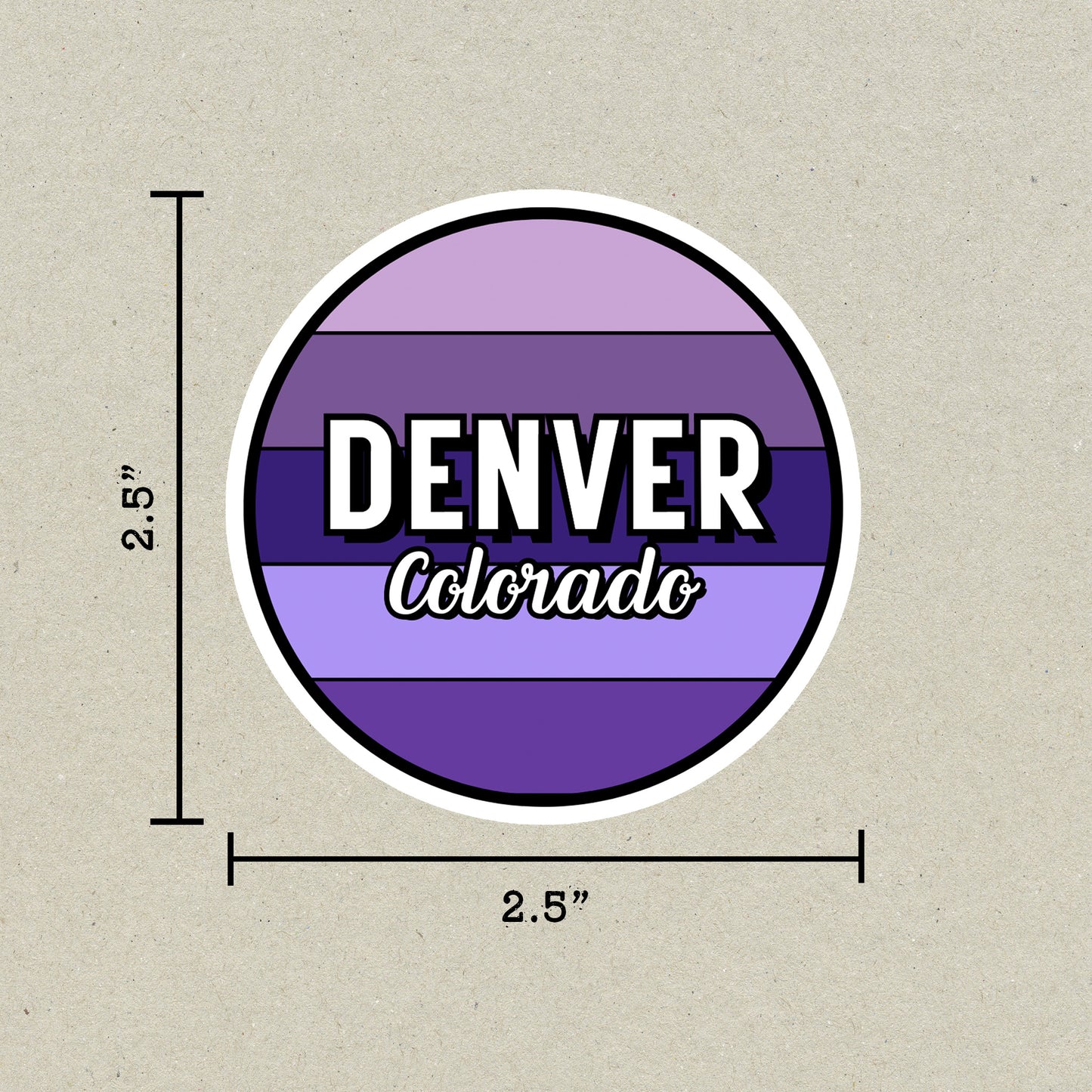 Denver, Colorado Circle Sticker