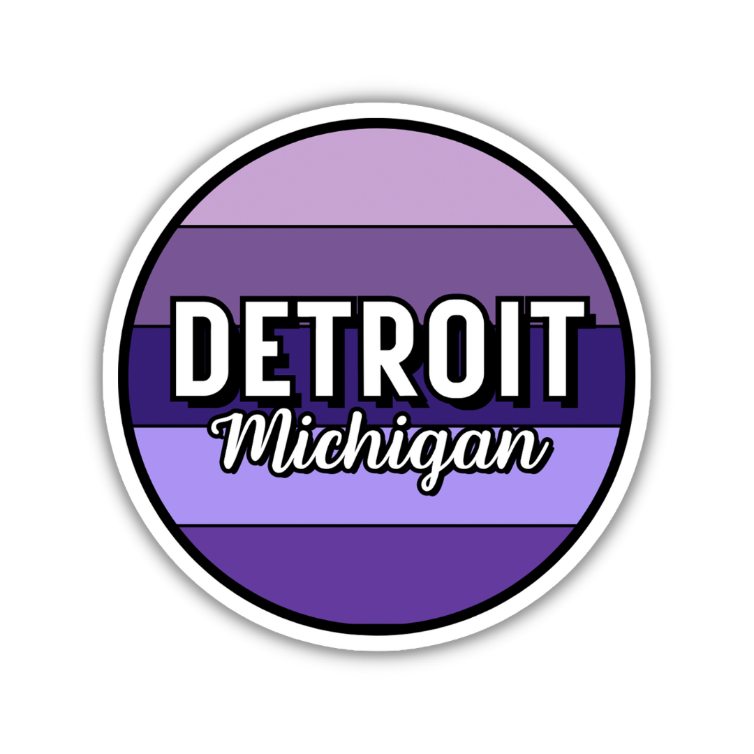 Detroit, Michigan Circle Sticker