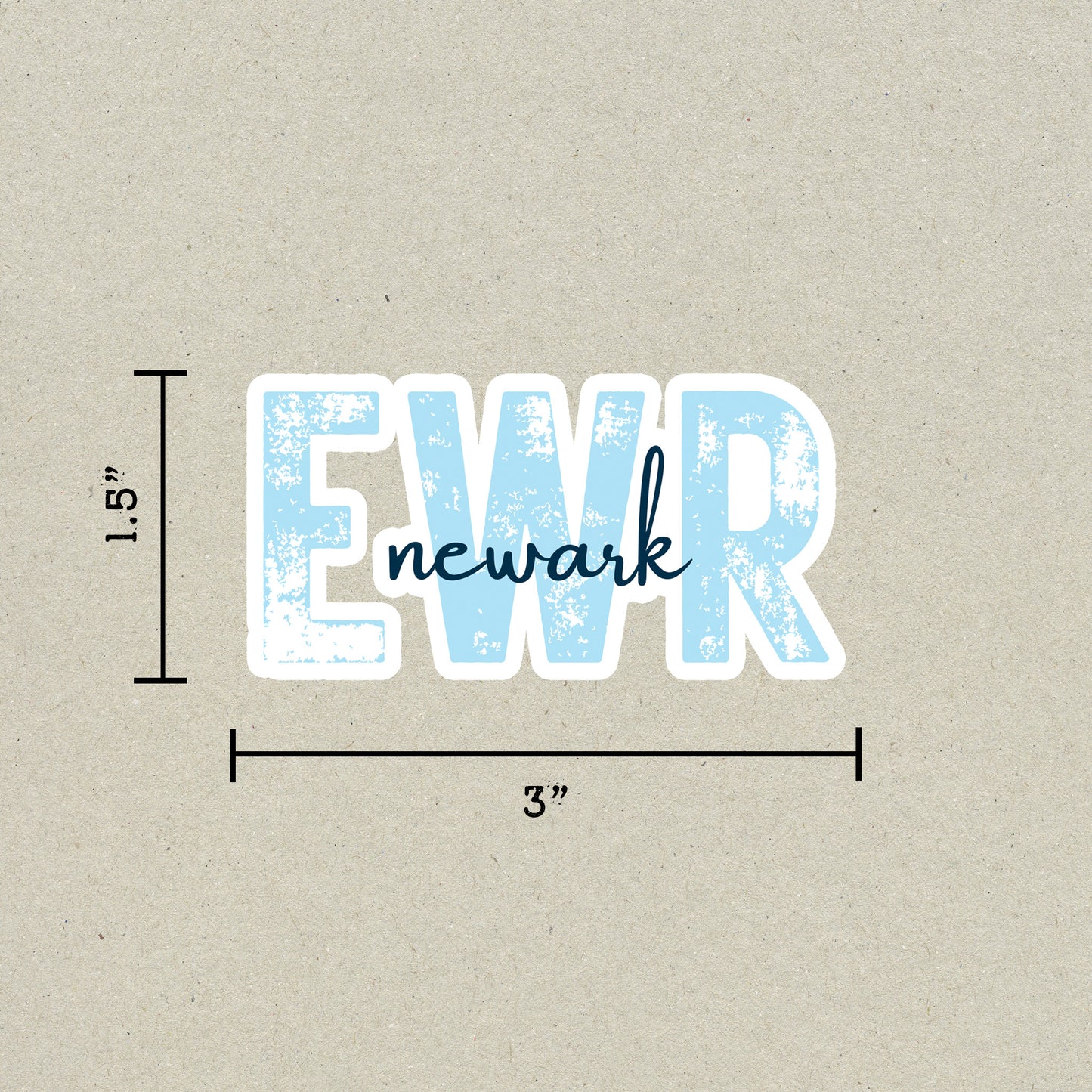 EWR Newark Airport Code Sticker