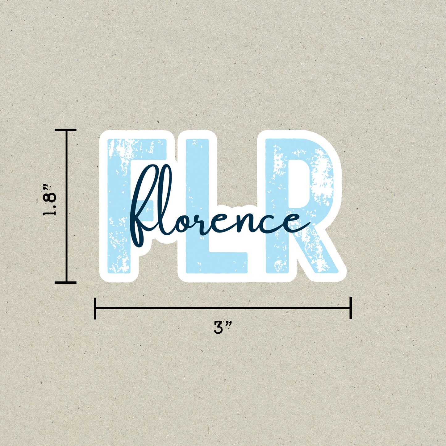FLR Florence Airport Code Sticker