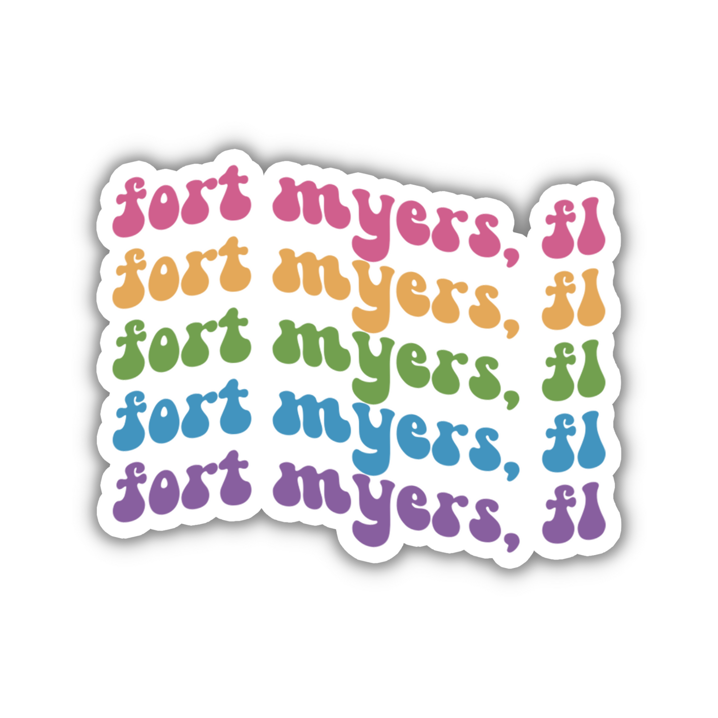 Fort Myers, FL Retro Sticker