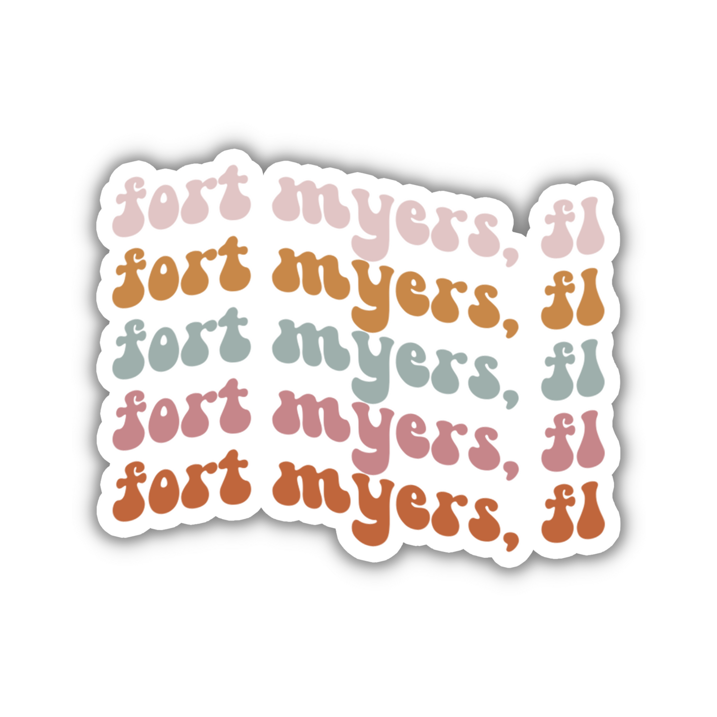 Fort Myers, FL Retro Sticker