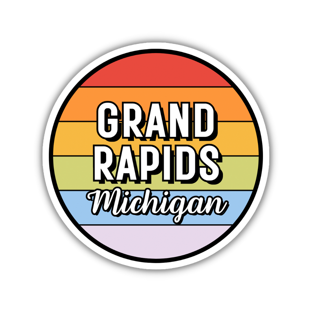 Grand Rapids, Michigan Circle Sticker