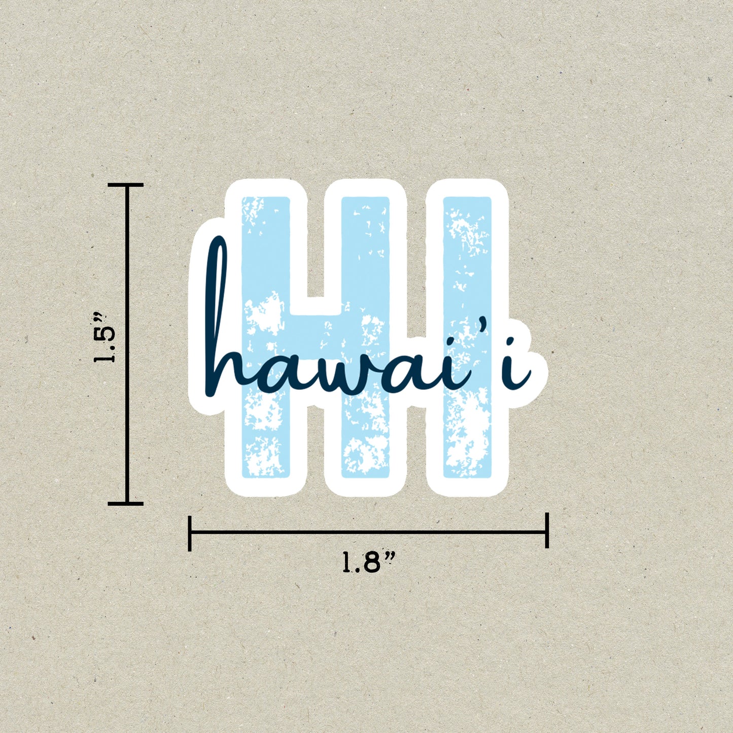 Hawai'i State Code Sticker