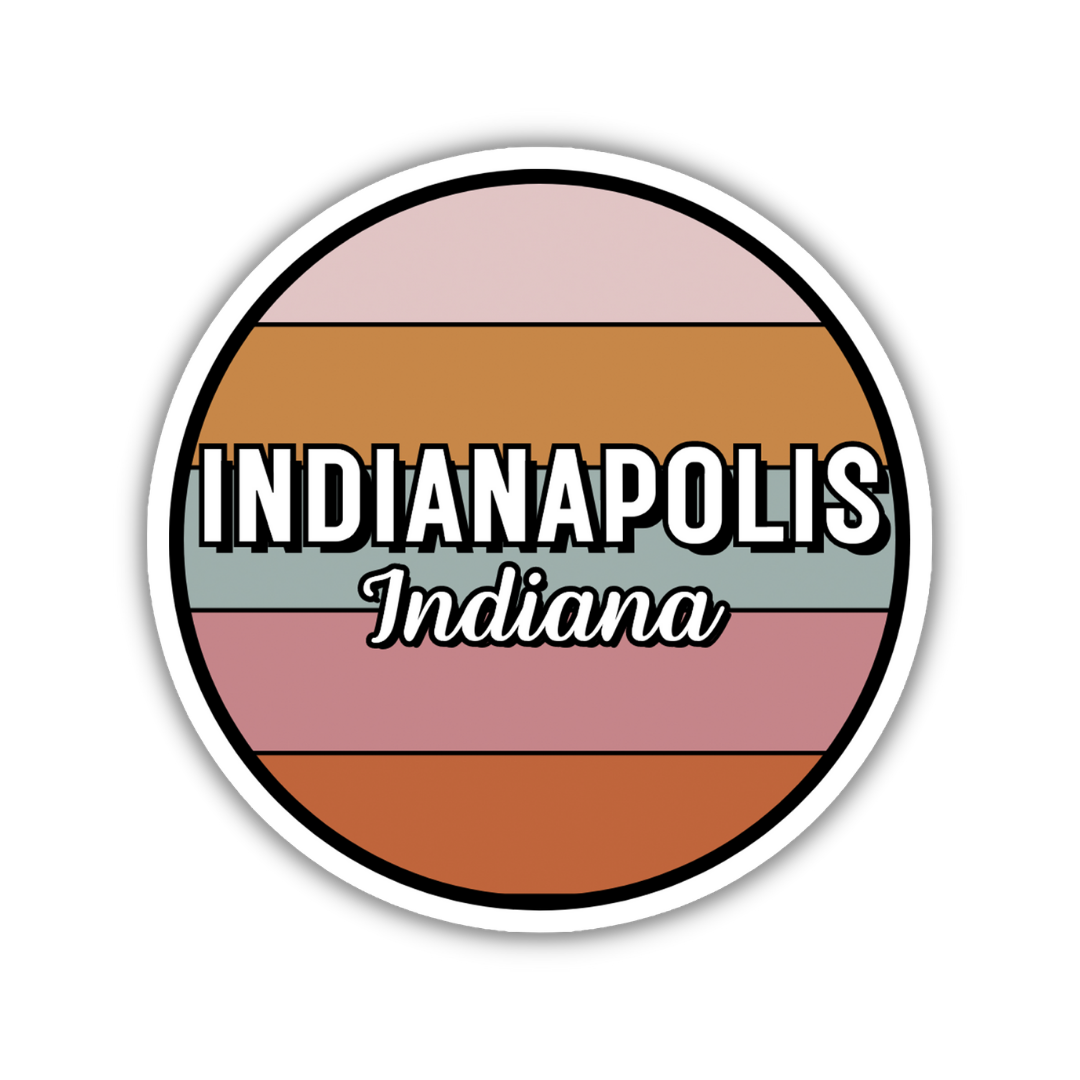 Indianapolis, Indiana Circle Sticker