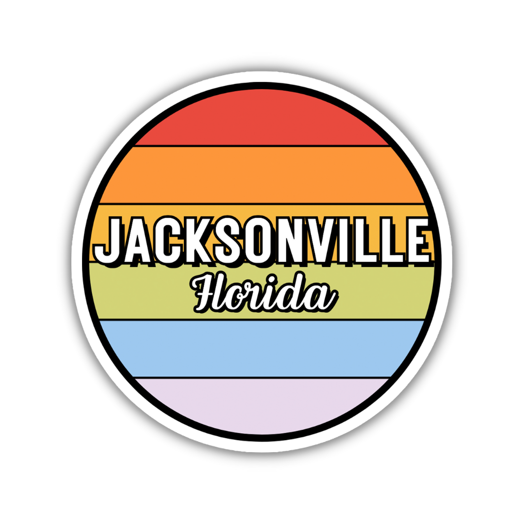 Jacksonville, Florida Circle Sticker