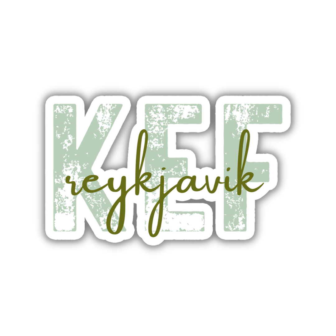 KEF Reykjavik Airport Code Sticker