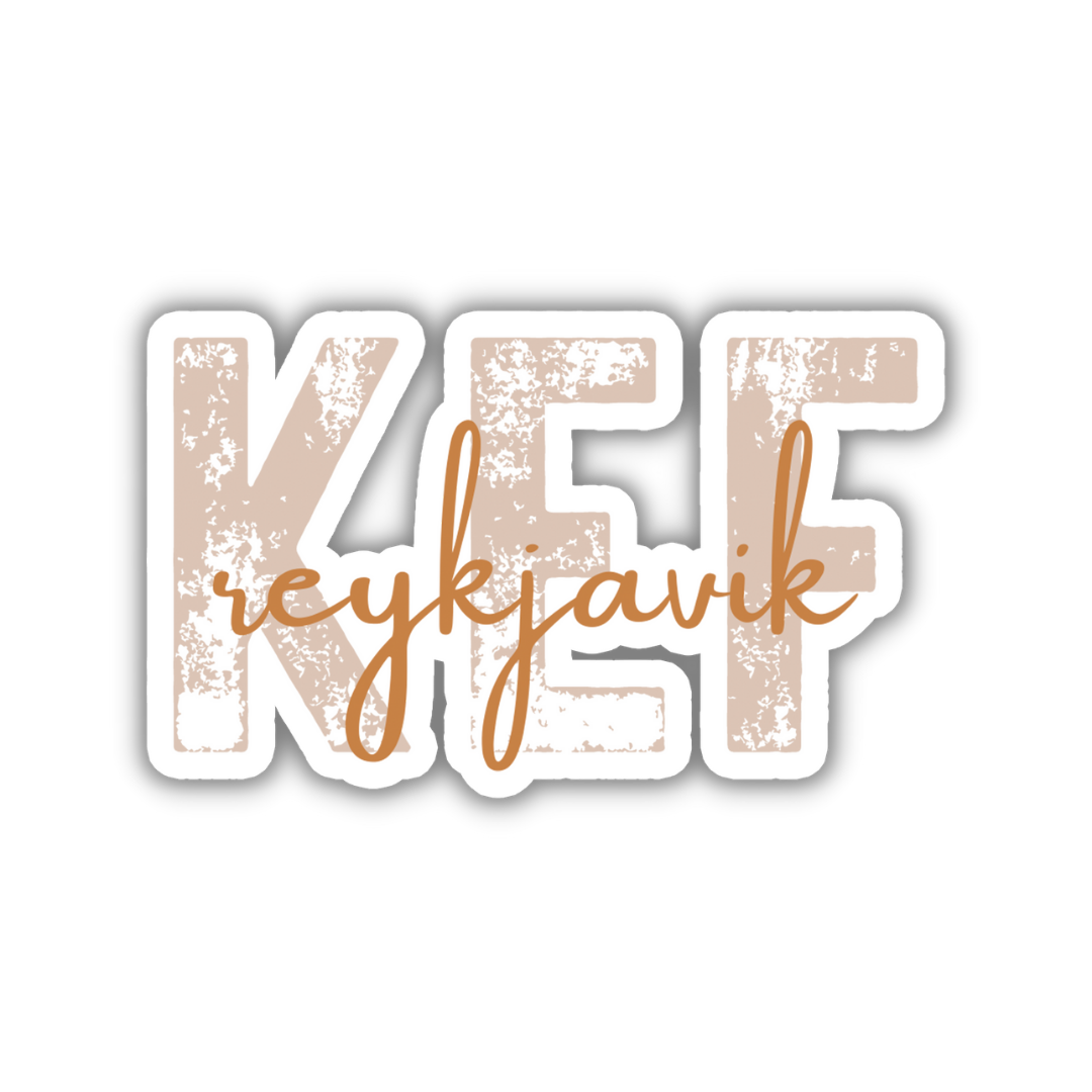 KEF Reykjavik Airport Code Sticker