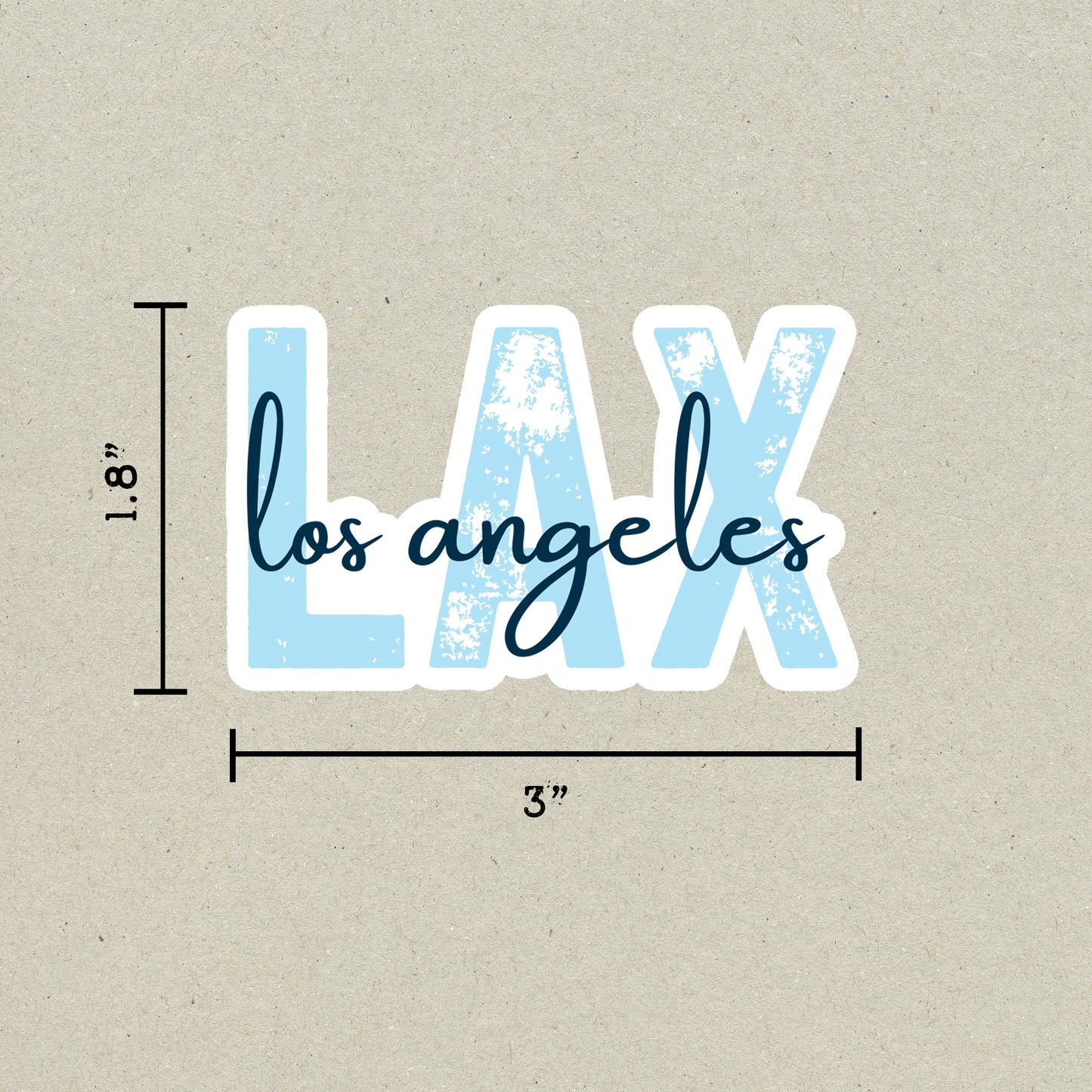 LAX Los Angeles Airport Code Sticker