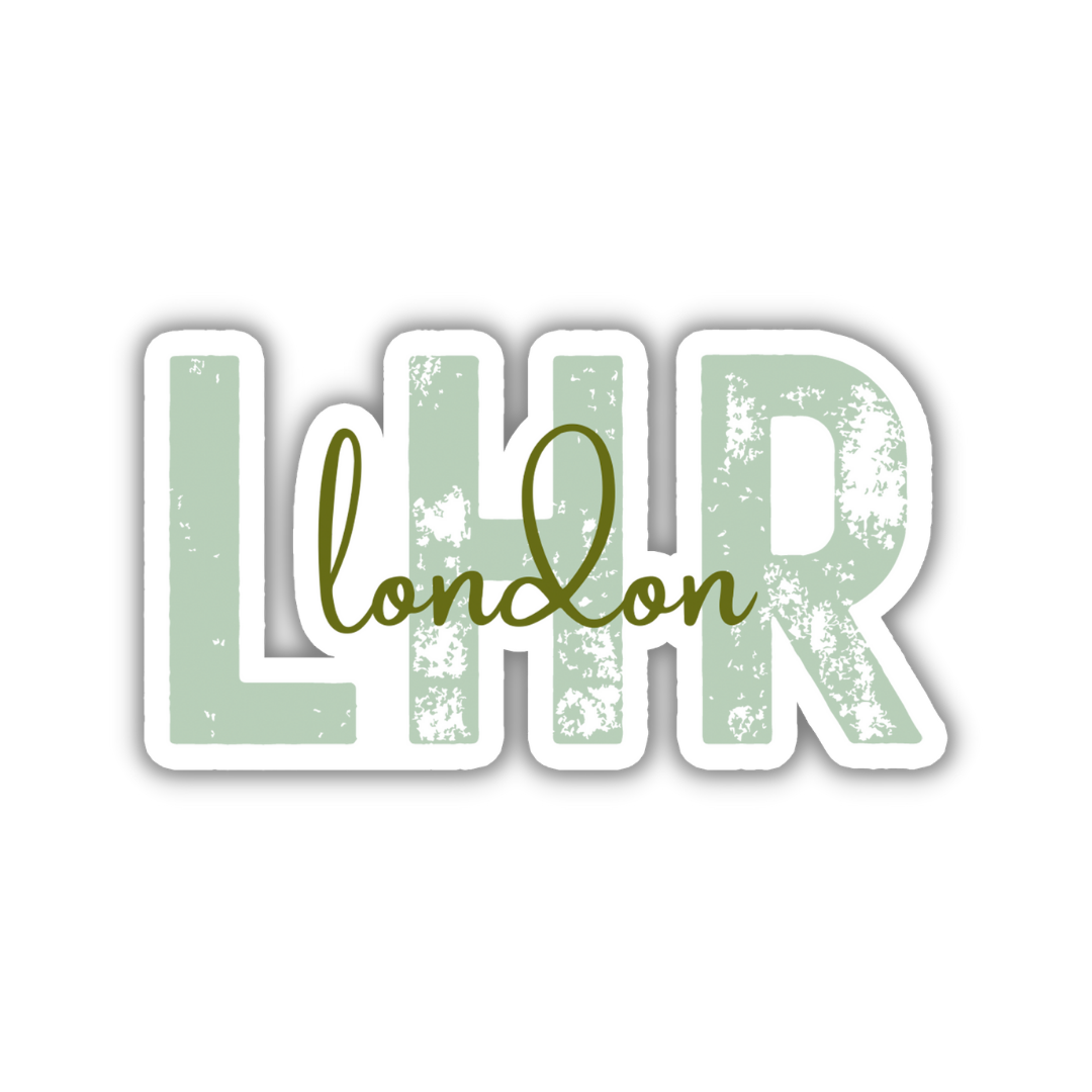 LHR London Airport Code Sticker
