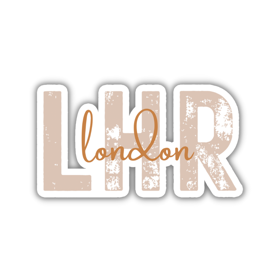 LHR London Airport Code Sticker
