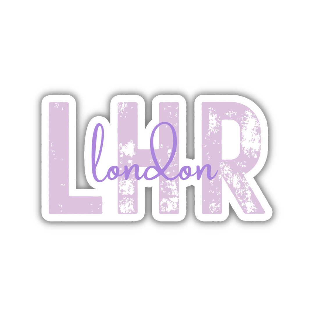 LHR London Airport Code Sticker