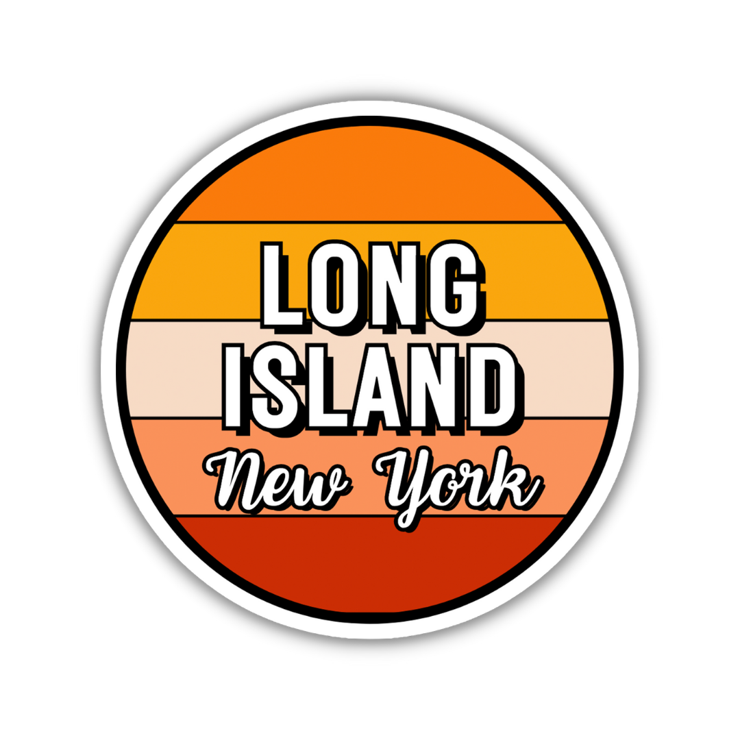Long Island, New York Circle Sticker