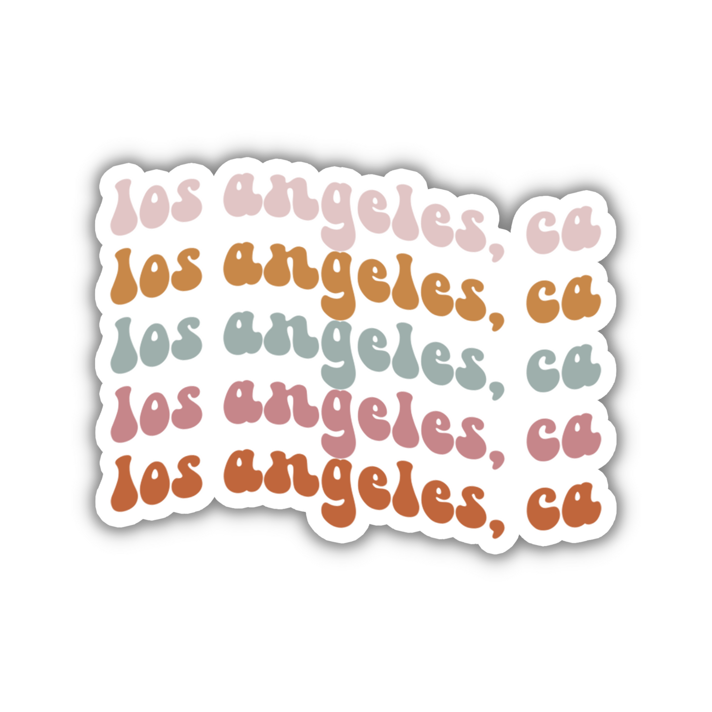 Los Angeles, CA Retro Sticker