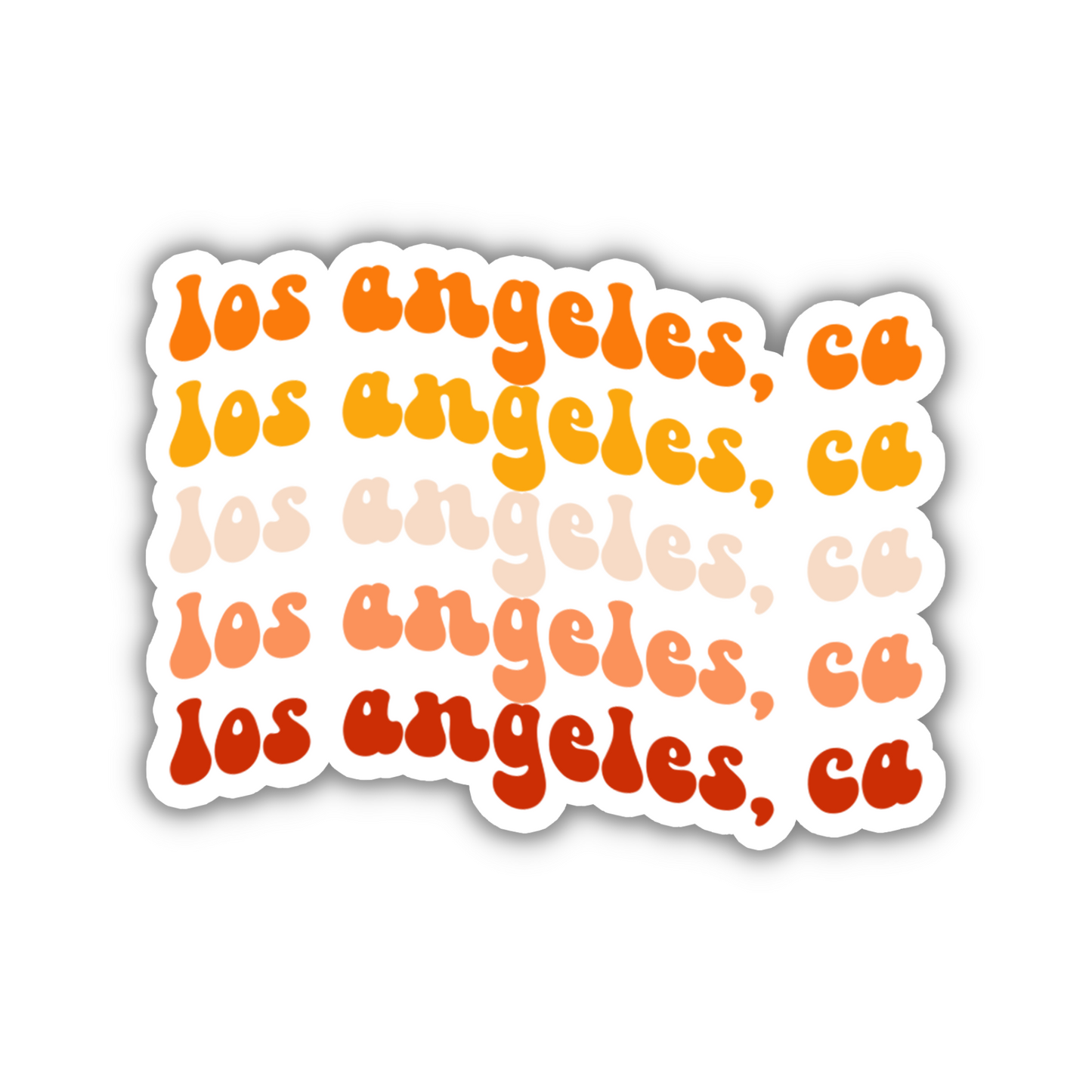 Los Angeles, CA Retro Sticker