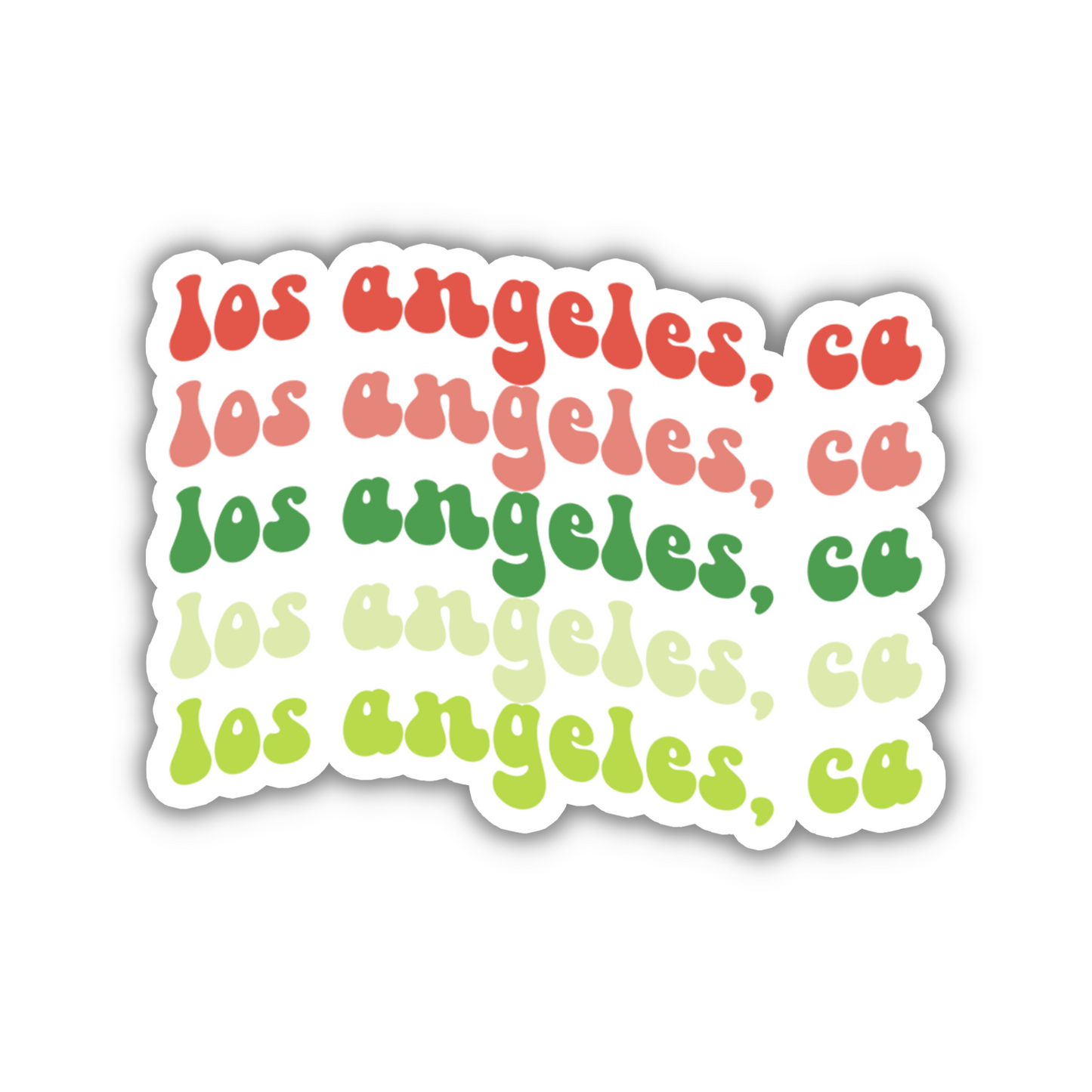 Los Angeles, CA Retro Sticker
