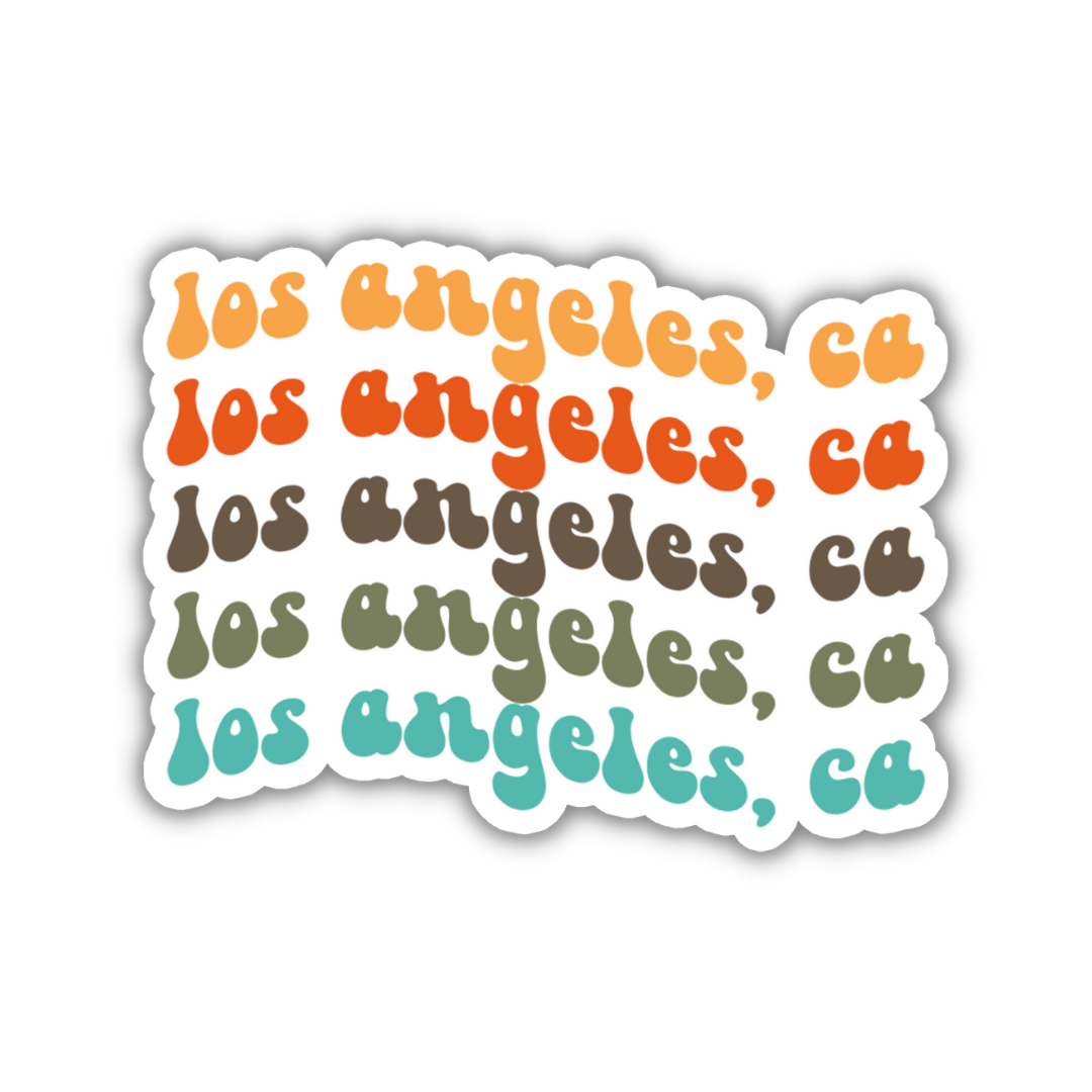 Los Angeles, CA Retro Sticker